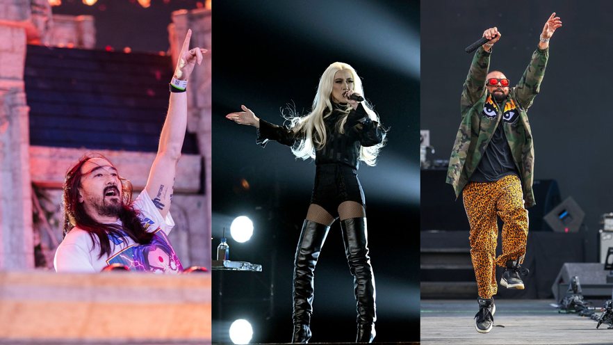 Steve Aoki, Christina Aguilera e Sean Paul agitam o final de semana
